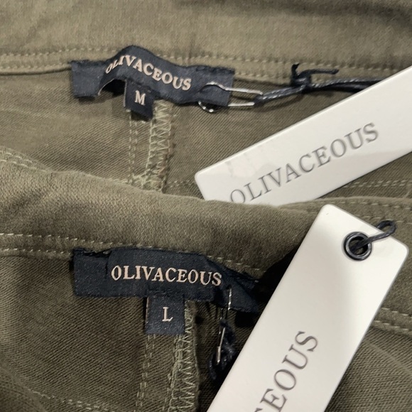 NWT Olivaceous Stretch Olive Green Overalls - Picture 4 of 6